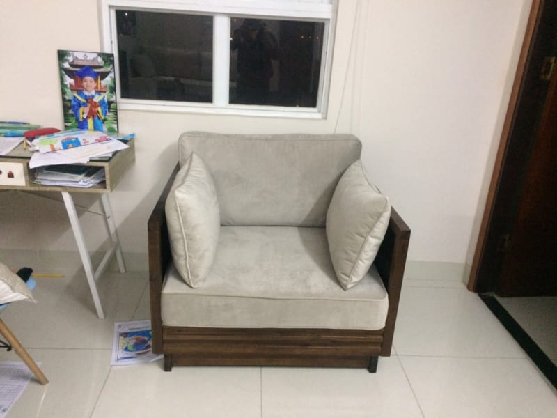 Sofa Gỗ Bọc Nỉ